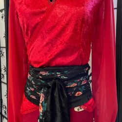 Kate Bush Wuthering Heights Floral & Black Wrap belt