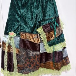 Emerald Green Fairy Patchwork Boho Skirt