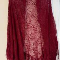 Blood Red Spider Shawl