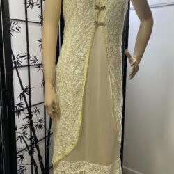 Cream Petticoat with Lace Jacket